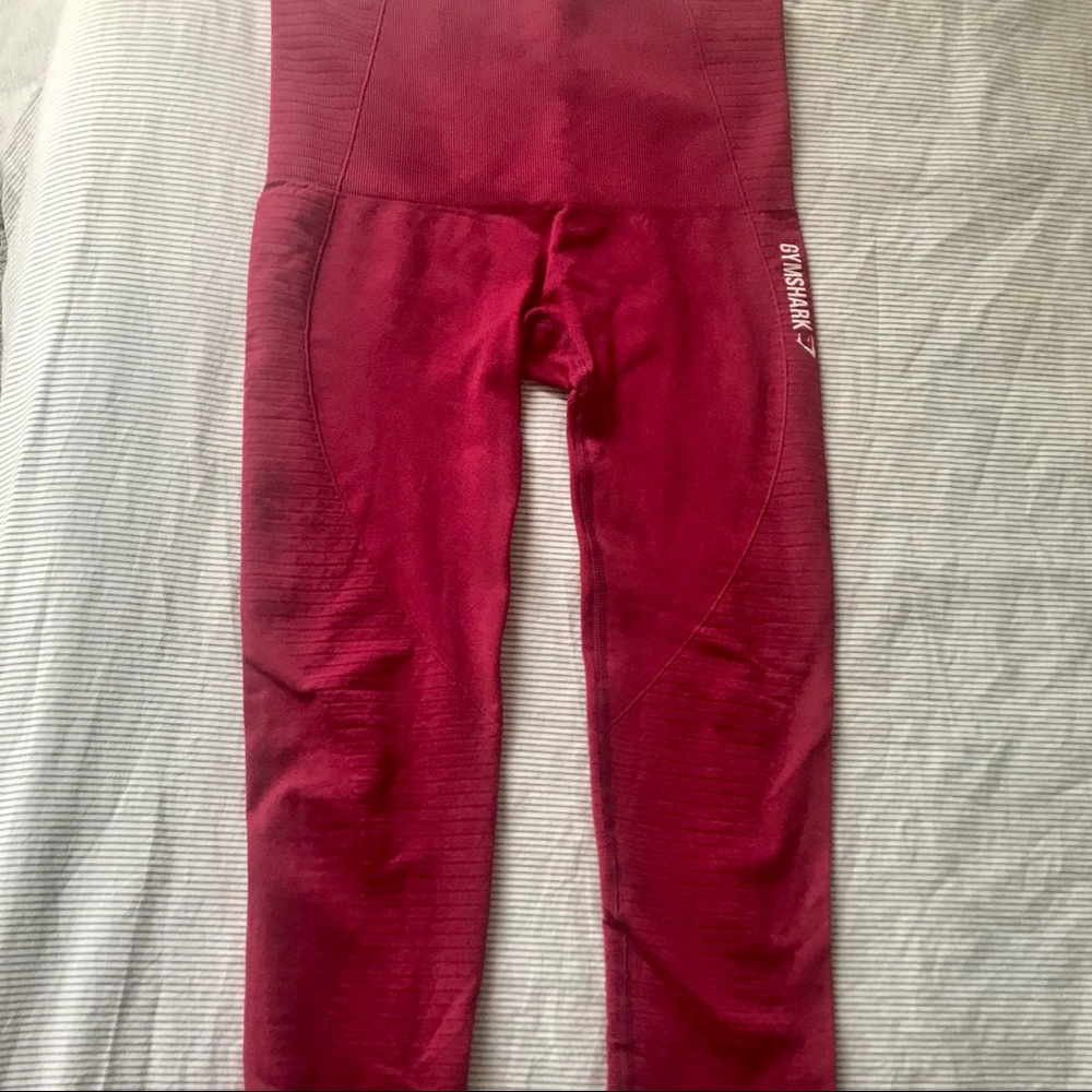 Gymshark Energy Seamless leggings in Red/Maroon